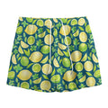 Lime And Lemon Pattern Print Mesh Shorts