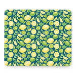 Lime And Lemon Pattern Print Mouse Pad