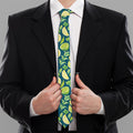 Lime And Lemon Pattern Print Necktie