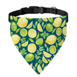 Lime And Lemon Pattern Print Over The Collar Dog Bandana