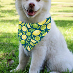 Lime And Lemon Pattern Print Over The Collar Dog Bandana