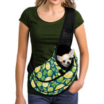 Lime And Lemon Pattern Print Pet Sling Carrier
