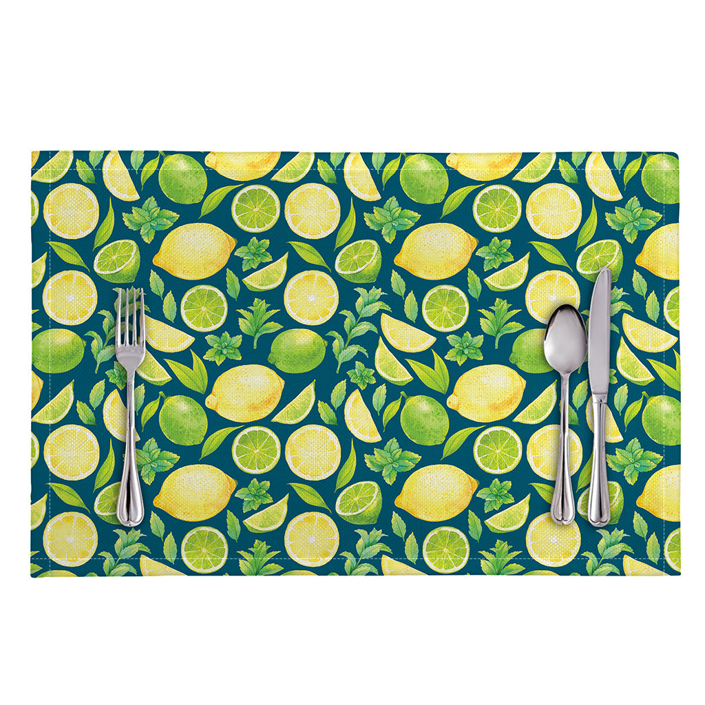 Lime And Lemon Pattern Print Placemat