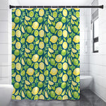 Lime And Lemon Pattern Print Premium Shower Curtain