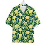 Lime And Lemon Pattern Print Rayon Hawaiian Shirt