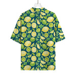 Lime And Lemon Pattern Print Rayon Hawaiian Shirt