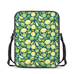 Lime And Lemon Pattern Print Rectangular Crossbody Bag