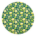 Lime And Lemon Pattern Print Round Blanket