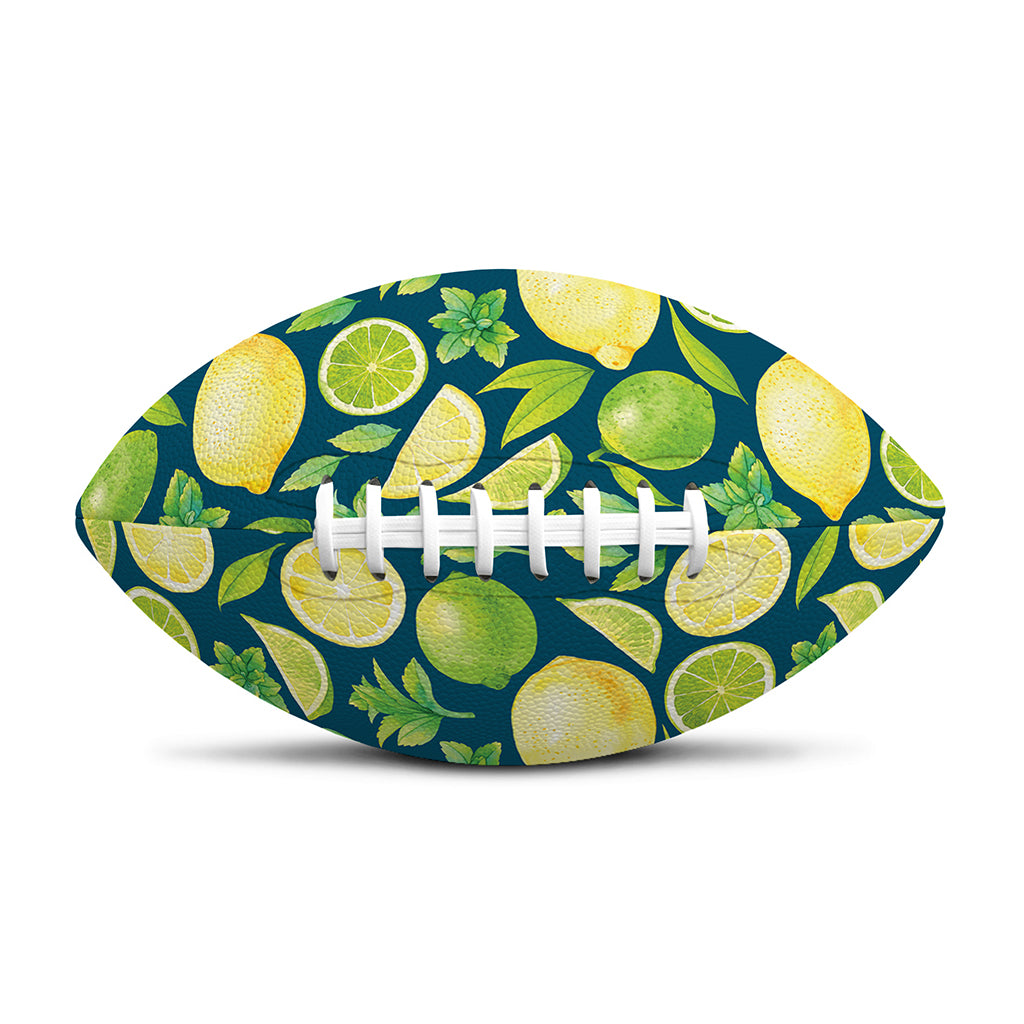 Lime And Lemon Pattern Print Rugby Ball