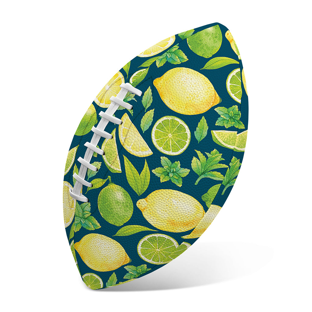 Lime And Lemon Pattern Print Rugby Ball