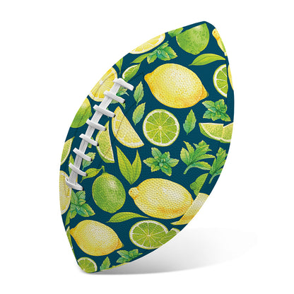 Lime And Lemon Pattern Print Rugby Ball