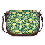 Lime And Lemon Pattern Print Saddle Bag