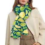 Lime And Lemon Pattern Print Scarf