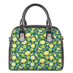 Lime And Lemon Pattern Print Shoulder Handbag