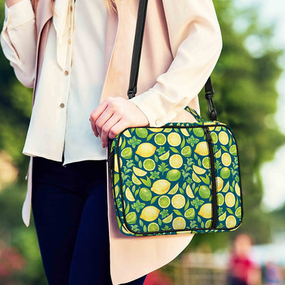 Lime And Lemon Pattern Print Shoulder Strap Bible Bag