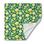 Lime And Lemon Pattern Print Silk Bandana