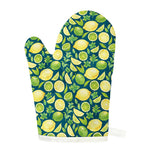 Lime And Lemon Pattern Print Single Oven Mitt