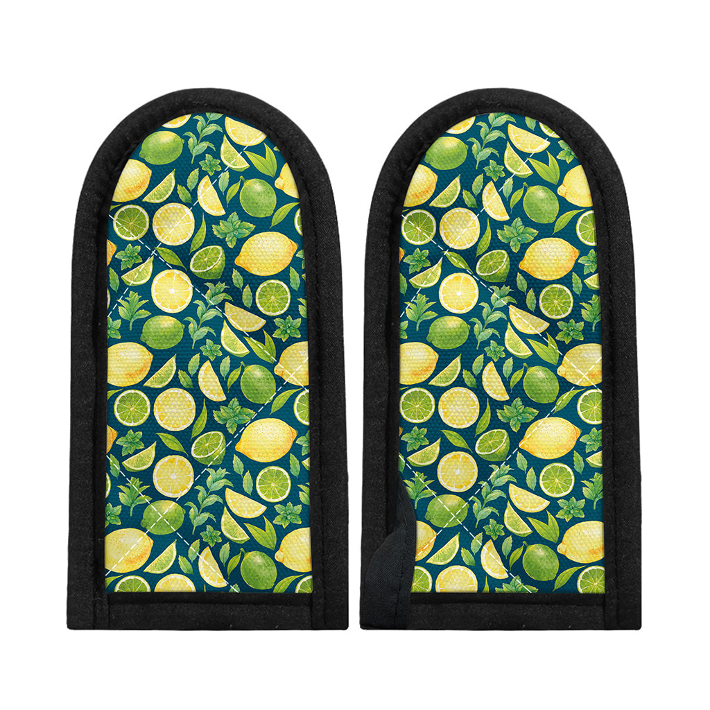 Lime And Lemon Pattern Print Skillet Handle Cover