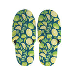 Lime And Lemon Pattern Print Slippers