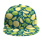 Lime And Lemon Pattern Print Snapback Cap