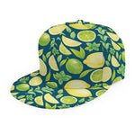 Lime And Lemon Pattern Print Snapback Cap