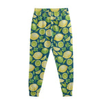 Lime And Lemon Pattern Print Sweatpants