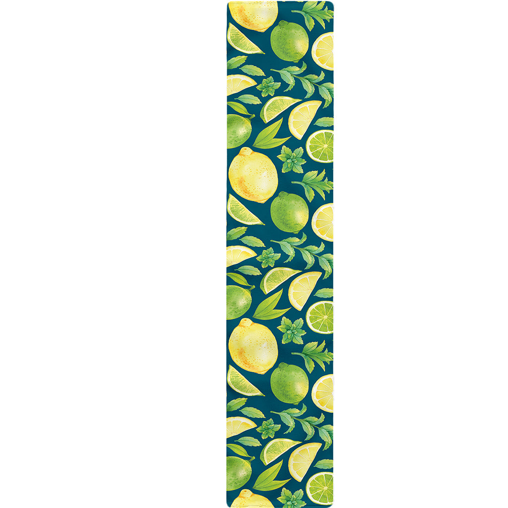 Lime And Lemon Pattern Print Table Runner
