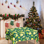 Lime And Lemon Pattern Print Tablecloth
