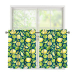 Lime And Lemon Pattern Print Tier Curtains