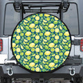 Lime And Lemon Pattern Print Tire Cover
