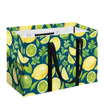 Lime And Lemon Pattern Print Utility Tote Bag