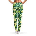 Lime And Lemon Pattern Print Women's Leggings