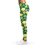 Lime And Lemon Pattern Print Women's Leggings