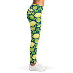 Lime And Lemon Pattern Print Women's Leggings