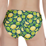 Lime And Lemon Pattern Print Women's Panties
