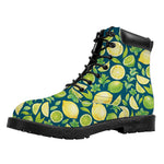 Lime And Lemon Pattern Print Work Boots