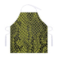 Lime Green And Black Snakeskin Print Adjustable Apron