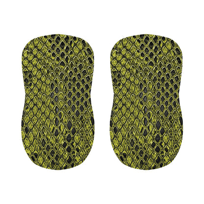 Lime Green And Black Snakeskin Print Bar Stool Covers
