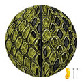 Lime Green And Black Snakeskin Print Basketball