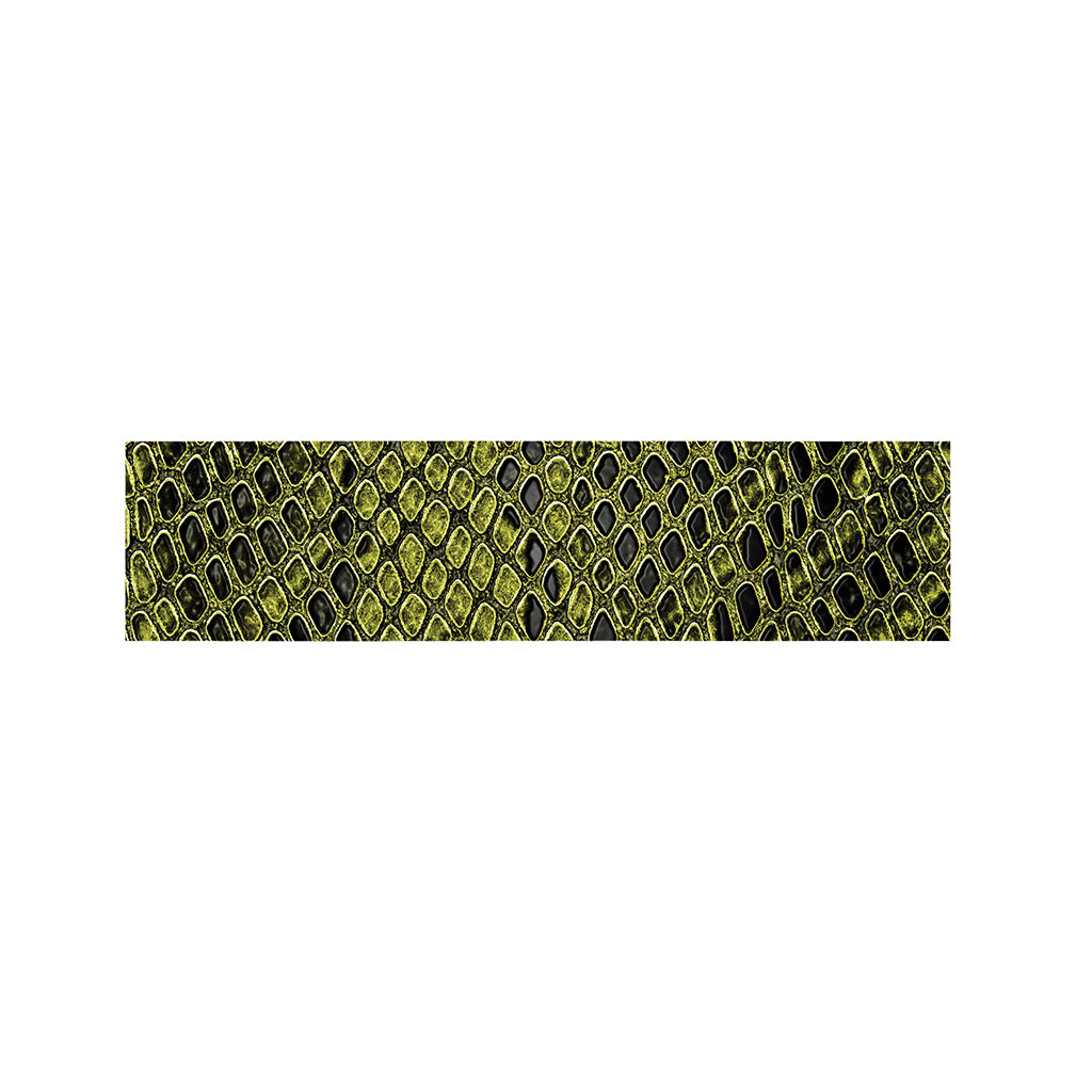 Lime Green And Black Snakeskin Print Bed Runner