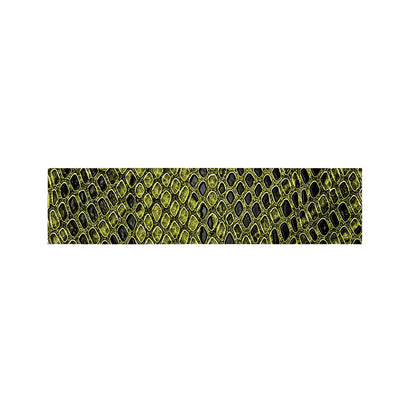 Lime Green And Black Snakeskin Print Bed Runner
