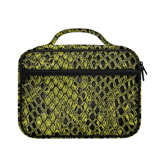 Lime Green And Black Snakeskin Print Briefcase Bible Bag