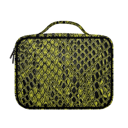 Lime Green And Black Snakeskin Print Briefcase Bible Bag