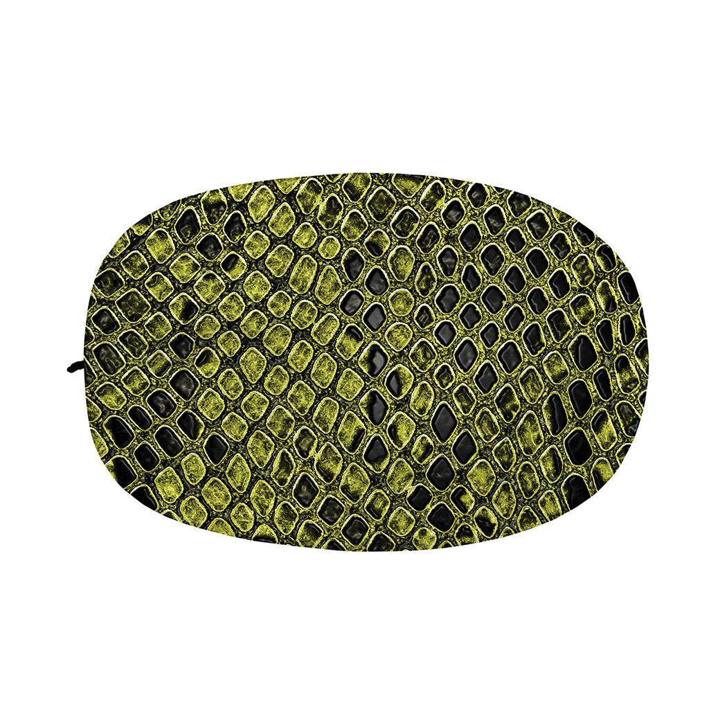 Lime Green And Black Snakeskin Print Car Side Mirror Covers