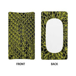 Lime Green And Black Snakeskin Print Changing Pad Cover