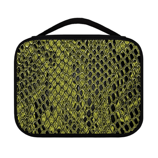 Lime Green And Black Snakeskin Print Classic Bible Case