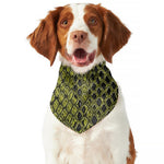 Lime Green And Black Snakeskin Print Dog Bandana