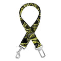 Lime Green And Black Snakeskin Print Dog Seat Belt
