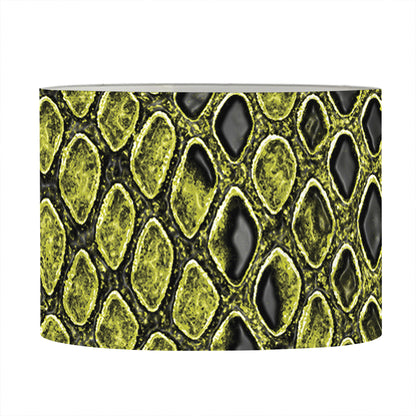 Lime Green And Black Snakeskin Print Drum Lamp Shade
