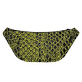Lime Green And Black Snakeskin Print Fanny Pack